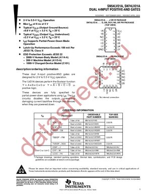 SN74LV21ADG4 datasheet  